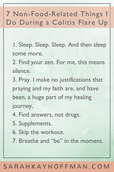 21 Things to Do During a Colitis Flare Up www.sarahkayhoffman.com 7- non-food-related things #guthealth #healthyliving #colitis #ibd Ulcer Colitus Recipes, Ostomy Life, Digestive Juice, Feeling Nauseous, Medical Tests, Strong Marriage, Gut Healing