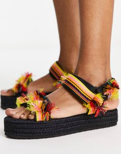 ASOS DESIGN Junction sport sandal espadrilles in black and red | ASOS Black Textile Round Toe Sandals, Black Textile Sandals With Round Toe, Black Textile Sandals For The Beach, Red Shop, Sport Sandals, Sandal Espadrille, Espadrilles, Asos, Free Delivery