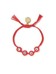 Oopsy Daisy! 🌼 6" Adjustable red threadwork Drawstring closure (extendable up to 8") Gold plated brass hardware Glass charms Handmade in New York City. Due to the handmade nature of our products, some charms may vary in color and style or be replaced if unavailable. Please allow 5-7 business days for production. Daisy Braided Bracelet, Handmade Red Flower Bracelets, Playful Adjustable Flower Bracelets, Venessa Arizaga, Friendship Words, Adjustable Daisy-shaped Bracelet With Flower Charm, Red Daisy, Dream Bracelet, Oopsy Daisy