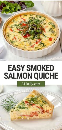 an easy and delicious quiche recipe with fresh herbs