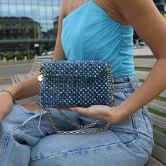 Maxi Roma Italian Handcrafted Crystal Bag | €299.00 Chic Embellished Crystal Evening Bag, Luxury Beaded Clutch Shoulder Bag, Chic Evening Crystal Bags, Chic Embellished Crystal Bag, Luxury Beaded Shoulder Bag, Chic Crystal Bags For Events, Evening Bags With Crystal Material, Luxury Shoulder Evening Bag, Luxury Rhinestone Shoulder Evening Bag