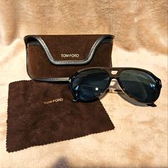 Made In Italy Authentic With Tag Measurements Are In Photos Pet Friendly And Smoke-Free Home Ford Black, Ford Accessories, Men's Toms, Aviator Sunglasses, Tom Ford, Sunglasses Accessories, Pet Friendly, Black And Brown, In Italy