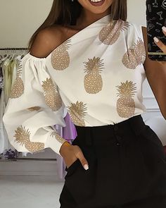 Monostrap Top, Trendy Fashion Tops, Latest African Fashion Dresses, Hottest Fashion Trends, Blouse Online, Casual Blouse