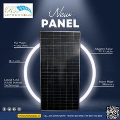 an advertisement for the new panel solar system, with information about its components and features