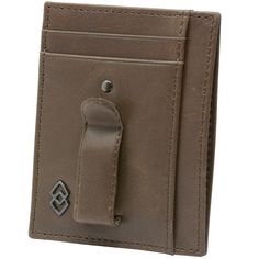 RFID Money Clip Front Pocket Wallet Double Diamond by Alpine Swiss MSRP $50.00 Our new signature collection features the classic Alpine Swiss style, quality, and functionality you've come to expect, in our most luxurious wallet skins yet. Product Features: Genuine Leather Measures: 3 1/4" L x 4" H x 3/8" W Spring money clip 4 card slots, 3 larger pockets for cards or bills Sleek Double Diamond logo Available in a variety of skins and colors, come sin giftbox. RFID PROTECTED: Certified Independen Modern Brown Wallets With Rfid Blocking, Classic Brown Card Holder With Rfid Blocking, Classic Brown Trifold Wallet For Everyday Use, Classic Brown Card Holder For Travel, Classic Brown Travel Card Holder, Elegant Brown Wallet With Rfid Blocking, Classic Trifold Wallet With Coin Pocket, Classic Brown Wallet For Daily Use, Brown Bifold Wallet With Magnetic Closure