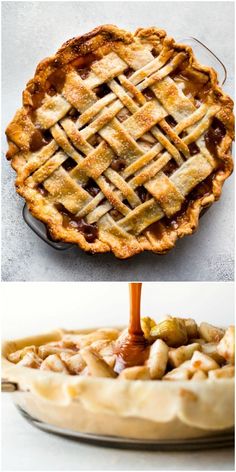 the pie is ready to be baked in the oven, and then served with an orange sauce