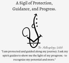 a poem written in black and white with the words, i am protected and guided along my journey i ask my spirit guides to show me the light of my progress