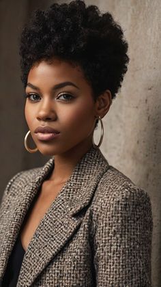 short haircuts for black women Natural Tapered Cut, Tapered Afro, Short Fade Haircut, Short Haircuts For Black Women, Short Hair Cuts For Round Faces, Natural Braided Hairstyles, Haircuts For Black Women, Tapered Natural Hair, Tapered Hair