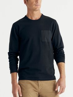 The Laurentic Long-Sleeve Tee—now available in new colorways—is a classic long-sleeve tee taken up a notch. Onyx, Long Sleeve Tshirt Men, Long Sleeve Tees, Men Sweater, Mens Tshirts, Mens Tops, Long Sleeve, Black