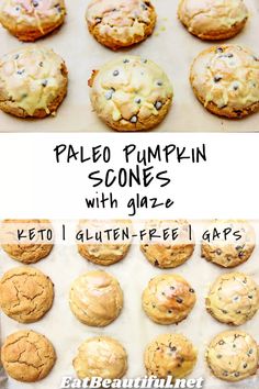 pale pumpkin cookies with glaze and keto gluten - free apples