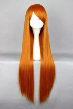 80cm Long Orange Cosplay Costume Wig on Storenvy Orihime Cosplay, Orange Wig, Anime Wigs, Cosplay Hair, Costume Wigs, Straight Wig, Wig Styles, Wig Cap, Wigs Hair Extensions