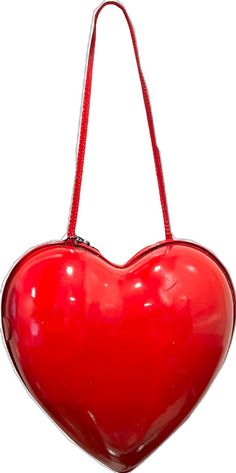 Red Glossy Formal Bags, Formal Red Bags With Glossy Finish, Formal Red Bag With Glossy Finish, Red Heart-shaped Evening Bag, Leather Heart, Heart Bag, Amy Winehouse, Black Interior, Moschino