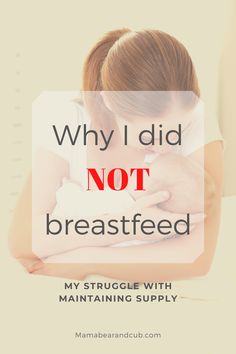 two people hugging each other with the text why i did not breastfeed my struggle with maintaining supply