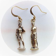 30mm tall, super detailed American-made 3D pewter charms, on your choice of silver plated or gold plated brass ear hooks: -Fish hook -Lever back -Kidney (47mm, will fit through stretched ear tunnels) -Post -Sterling Silver .925 fish hooks -Clip on (non-piercing) Great gift for any artist! Bronze Artsy Earrings For Gifts, Artsy Bronze Earrings For Gift, Artistic Nickel-free Earrings For Gifting, Artistic Metal Earrings As Gift, Artistic Metal Earrings For Gift, Adjustable Hand Cast Earrings As Gift, Artsy Gold Nickel-free Earrings, Nickel-free Gold Novelty Earrings, Nickel-free Novelty Gold Earrings