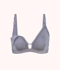 The Mesh Trim Maternity Bralette: Smoke | LIVELY Summer Nursing Bra With Adjustable Straps, Summer Full Coverage Stretch Nursing Bra, Summer Full Coverage Nursing Bra, Fitted Nursing Bra With Removable Pads For Everyday, Full Coverage Nursing Bra With Removable Pads, Fitted Nursing Bra With Removable Cups Full Coverage, Fitted Full Coverage Nursing Bra With Removable Cups, Full Coverage Nursing Bra, Fitted Nursing Bra With Built-in Cups