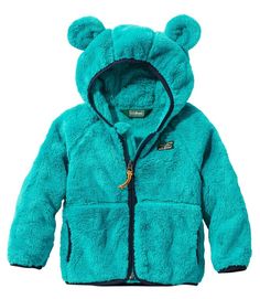 Infants' and Toddlers' L.L.Bean Hi-Pile Fleece Jacket Mount Katahdin, Fuzzy Texture, Diy Baby Clothes, Space Baby, Go The Distance, Kids Fleece, Reflective Material, Bear Ears, Front Hand