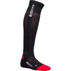 The Lenz 4. 1 Heat Sock provides warmth to the foot during outdoor winter activities with a sewn-in Toe Cap heating element above and below the toes. A mixture of Merino wool and technical fibers adds warmth to the rest of the foot and calf while absorbing moisture, as a ring bandage and left/right knitting ensures a perfect fit. Winter Socks For Outdoor Activities, Breathable Winter Outdoor Socks, Functional Winter Hiking Socks, Functional Breathable Winter Socks, Black Outdoor Winter Socks, Black Winter Outdoor Socks, Black Breathable Winter Socks, Winter Outdoor Fitted Socks, Fitted Winter Outdoor Socks