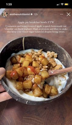 Isabel Paige Recipes, Healthier Food Options, College Food Ideas, Apple Pie Breakfast, Pie Breakfast, Sommer Mad, Real Food Diet