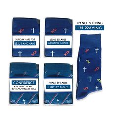 Mens casual novelty dress socks with crosses and Jesus fish symbols paired with fun sock wrap of your choice. Or you can choose socks only. These socks are perfect gift for your favorite pastor, preacher, missionary, minister, teacher, deacon, bishop, or any Christian church going person. They will love them! Great quality, comfy and soft! MORE HAPPY SOCK OPTIONS https://www.etsy.com/shop/doodlebead?ref=seller-platform-mcnav&section_id=12951981 S O C K ∙ D E T A I L S * MATERIAL: 70% Cotton, Jesus Fish Symbol, School Christmas Gifts, Fish Symbol, Not Sleeping, Bible Verse Gifts, Gifts For Pastors, Message Quotes, Quote Cards, Christian Church