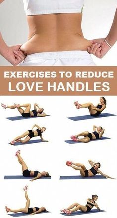 a woman doing exercises to reduce love handles