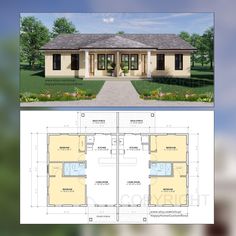 two story house plan with 2 car garage and 3 bedroom, 1 bathroom home plans