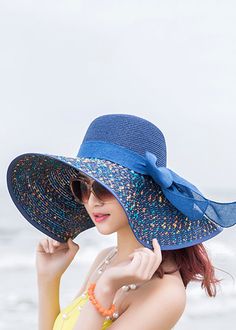 Boho Blue Print Tulle Bow Straw Woven Floppy Sun HatMade of fine Tulle Bow Straw Woven.Hat Circumference: 58cm/22.62". Matches easily with daily hairstyle, dresses & Shirts Bohemian Blue Bucket Sun Hat, Blue Wide Brim Hat For Beach Season, Bohemian Blue Bucket Hat, Blue Bohemian Sun Hat For Summer, Blue Bohemian Straw Hat For Summer, Spring Beach Hat In Blue, Blue Summer Hats For The Beach, Light Blue Sun Hat With Curved Brim For Beach, Blue Straw Hat For Beach Season Vacation