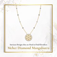 Embrace the excellence of your nature with Meher Diamond Mangalsutra because they make you beautiful. #MeherDiamondMangalsutra #MeherMangalsutra #MeherDiamondMangalsutraOnline #OnlineMeherDiamondMangalsutra #BuyMeherMangalsutra #BuyNidhiDiamondMangalsutra #NewYork #FacetofLove Diamond Mangalsutra, Contemporary Elements, Makes You Beautiful, Delicate Chain, Intricate Designs, Round Brilliant Cut Diamond, Round Brilliant Cut, Round Brilliant, Hard To Find