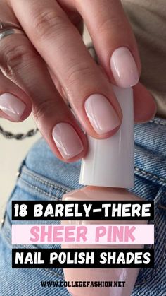 sheer pink nail polishes Sheer Pink Nail Polish, Opi Gel Nail Colors, Opi Pink Nail Polish, Pink Nail Polish Colors, Pink Nails Opi, Essie Pink Nail Polish, Essie Nail Polish Colors, Pink Toe Nails