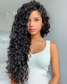 28 Cutest Long Curly Hairstyles Long Black Curly Hair, Curly Hair Types, Black Curly, Beautiful Curly Hair, Black Curly Hair, Long Curly Hair, Long Curly, Hair Waves