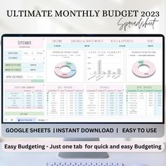 monthly bill tracker excel budget spreadsheet Budget Template Google Sheets, Simple Budget Planner, Month Budget, Goals Tracker