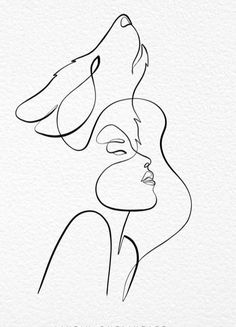 a line drawing of two people kissing each other