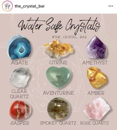 Crystal Meanings Charts, Crystal Seashells, Crystal Water, Cleansing Crystals