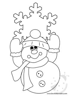 a snowman with a hat and scarf on it's head is shown in black and