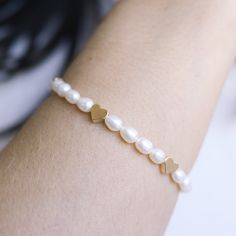 D E T A I L S --♡-- M A T E R I A L S :• 18k Gold Filled • Freshwater Pearls • Heart: 5mm -----------------------♡-------------------- SIZE:• Beaded Chain: 6.5" + 1.5" Ext Cheap Handmade Heart Bracelet With Round Beads, Discover Card, Heart Bracelet, Beaded Chain, Pearl Bracelet, Freshwater Pearls, Luxury Bags, Gold Filled, 18k Gold