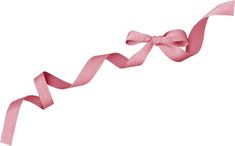 a pink ribbon on a white background