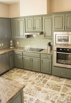 the kitchen is clean and ready to be used for cleaning or remodeling