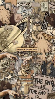 a collage of various images with the eiffel tower in the middle and other things