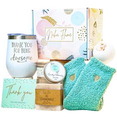 a gift box with items for someone's special occasion