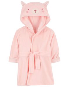 Crafted in absorbent terry, this robe is perfect for after bath time. Pink Sheep, Terry Robe, Baby Sheep, Hooded Robe, After Bath, Bath Girls, Baby Towel, Healthy And Happy