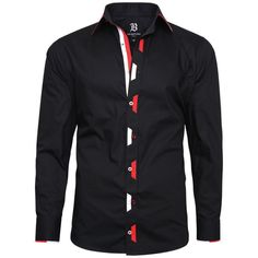 Men's Italian Look Black Regular Fit shirt is available in long sleeves,elegant design and double button cuffs. It is made of 100% cotton, hence providing a luxurious and smooth feel while you are enjoying your time. Italian Shirts, Mens Dress Shirts, Formal Shirt, Mens Formal, Mens Dress, Formal Shirts For Men, Men Shirt Style, Formal Shirts, Tee Dress