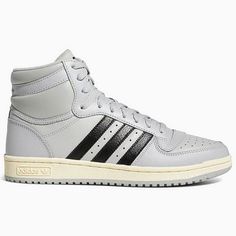 The Men's Adidas Top Ten Rb Casual Shoes Are Sure To Stand Out From The Crowd Thanks To The Patent Leather Uppers And Shiny Metallic Details. Step Out In These Sneaks And Your Favorite Jeans Or Joggers For A Standout Vibe That'll Have You Turning Heads With Ease. ---Grey/Black/Cream White - Gv6633 ---Brand New In Box Authentic. Gray Leather Sneakers With Boost Midsole, Gray Lace-up Basketball Shoes With Contrast Sole, Gray Sneakers With Boost Midsole And Round Toe, Gray High-top Basketball Shoes With Cushioned Footbed, Gray Leather Basketball Shoes For Streetwear, Urban Gray High-top Sneakers With Round Toe, Gray Leather Streetwear Basketball Shoes, Urban Gray High-top Sneakers With Abzorb Midsole, Gray Mid-top Basketball Shoes With Laces