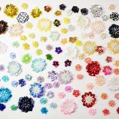 A set of random Sequin Flowers Appliques to be used for any crafting ideas. There will be a mixture of both large and small flowers in a mixture of vibrant colors. If you have a preference of colors you like, please let us know.   ♥ Size and color may vary slightly. ♥ Please refer to shop policy for shipping information. Convo me for special quantity required. Sequin Flowers, Brooch Diy, Flower Cup, Glitter Flowers, Diy Patches, Sewing Material, Clothing Patches, Wedding Crafts, Sequins Embroidery