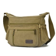 Specification: Product Name Casual Shoulder Crossbody Outdoor Bag Size 30*24*10 CM Material Canvas Casual Crossbody Laptop Bag For School, Casual School Crossbody Laptop Bag, Casual Laptop Shoulder Bag With Zipper, Casual Laptop Bag With Large Capacity, Casual Green Laptop Bag For Daily Use, Casual Large Capacity Laptop Bag, Casual Satchel Laptop Bag, Casual Travel Bag With Zipper Pocket, Casual Laptop Shoulder Bag With Zipper Pocket