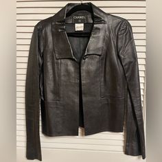 Vintage Chanel Leather Black Jacket 100% Lambskin-So Soft Size 36 Amazing & Gorgeous Jacket!! So Soft!! Preowned In Excellent Condition 100% Authentic Chanel With Auth Tags 5.0 Poshmark Seller (Please Read My Reviews) Fast Shippingships Out Same Day Or Next All Orders Over $500 Will Be Authenticated By Poshmark’s Authentication Department Leather Black Jacket, Chanel Jackets, Chanel Jacket, Chanel Vintage, Leather Jacket Black, Vintage Holiday, Vintage Chanel, Lambskin Leather, Black Jacket