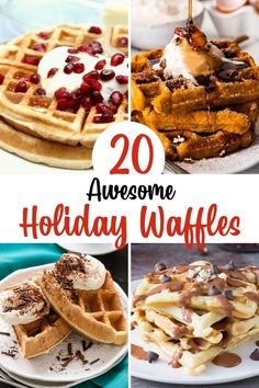 the top 20 awesome holiday waffles to make for breakfast or brunch