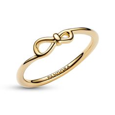 Pandora Infinity Knot Ring | Gold-Plated | REEDS Jewelers Adjustable Infinity Stackable Rings With A Modern Twist, Adjustable Infinity Stackable Rings, Formal Stackable Rings With Modern Twist, Modern Twist Stackable Adjustable Rings For Formal Events, Modern Twist Adjustable Stackable Rings For Formal Occasions, Adjustable Infinity Jewelry With A Modern Twist, Adjustable Infinity Ring For Formal Occasions, Modern Twist Infinity Stackable Rings As Gift, Classic Adjustable Infinity Stackable Rings