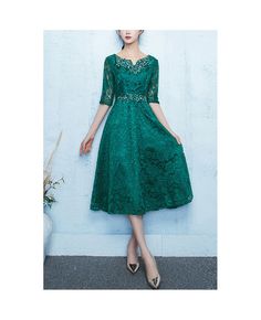 Get 10% off now! Buy dark green lace tea length party dress for weddings at cheap price online. Free stable shipping and pro custom service since 2009. Dark Green Tea Length Dress, Green Lace Evening Dress For Wedding, Elegant Dark Green Wedding Dress, Green Lace Evening Dress For Banquets, Green Lace Evening Dress For Banquet, Elegant Green Lace Dress For Formal Occasions, Green Lace Dress For Party, Knee-length Lace Dress For Wedding And Prom Season, Knee-length Lace Dress For Wedding Or Prom