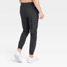 Why we're ALL IN: Full-length joggers with a classic fit make a cool choice for your active days. The quick-dry, moisture-wicking fabric with four-way stretch helps keep you comfy throughout your activities. Designed in a mid-rise silhouette, the pull-on joggers allow for easy pairing with a variety of tops. All in Motion™: Made for every move, priced for every day. Functional Moisture-wicking Bottoms With 5-inch Inseam, Casual Running Bottoms With 5-inch Inseam, Black Casual Joggers For Running, Casual Black Joggers For Running, Casual Black Running Sweatpants, Activewear With Comfort Waistband And 5-inch Inseam For Sports, Black Tapered Leg Activewear For Jogging, Sporty Running Bottoms With 5-inch Inseam, Gym Bottoms With 5-inch Inseam