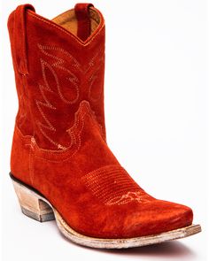 Dan Post Women's Standing Room Only Westren Boots - Snip Toe, Red Western Ankle-high Boots With Heel Pull Tab, Western Boots With Cushioned Footbed, Western Ankle-high Boots With Reinforced Heel, Western Closed Toe Boots With Suede Lining, Western Style Boots With Cushioned Footbed, Western Style Closed Toe Boots With Cushioned Footbed, Western Style Cushioned Closed Toe Boots, Medium Width Boots With Reinforced Toe, Western Boots With Heel Pull Tab And Round Toe