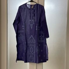 Brand New With Tag Designer Kurti, Lawn Summer Pakistani Indian Purple Bohemian Kurta For Eid, Ethnic Kurti, Ethnic Dress, Kurti Designs, New Dress, Brand New, Womens Dresses, Dresses, Women Shopping